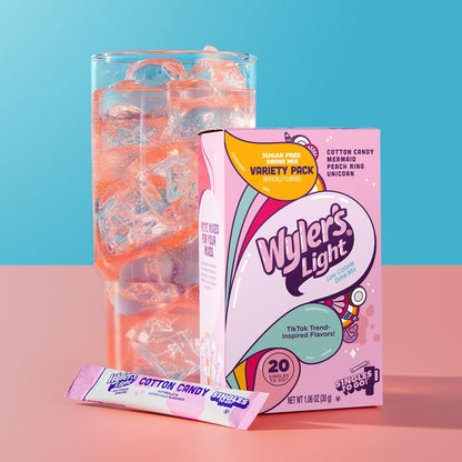 Wyler’s Light Watertok Bundle – V1 & V2 Fun Flavors 40 Singles to Go – Sugar‑Free, Low‑Calorie Water Enhancers for #Watertok