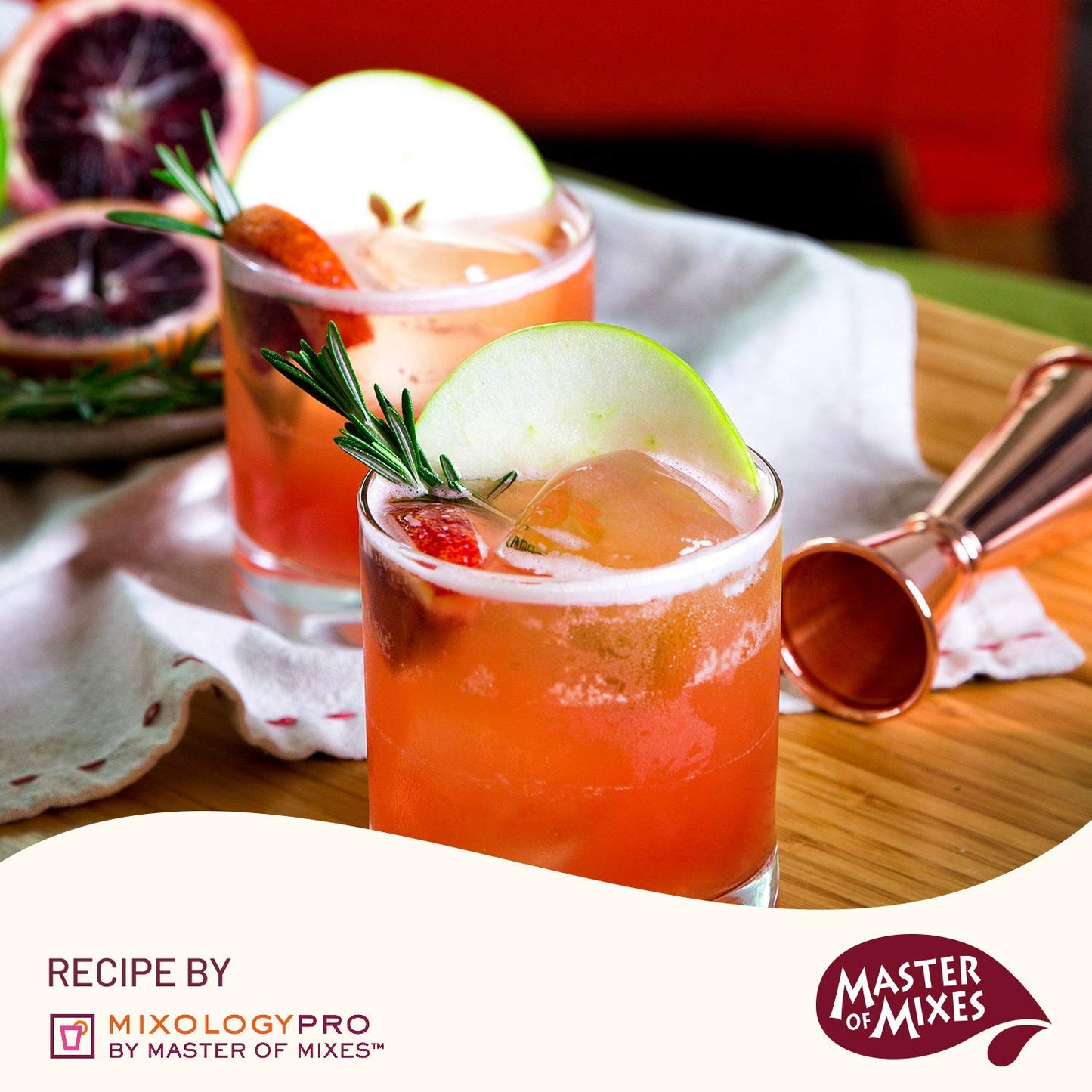 Master of Mixes Blood Orange Margarita Drink Mix, Ready To Use, 1 Liter Bottle (33.8 Fl Oz), Individually Boxed