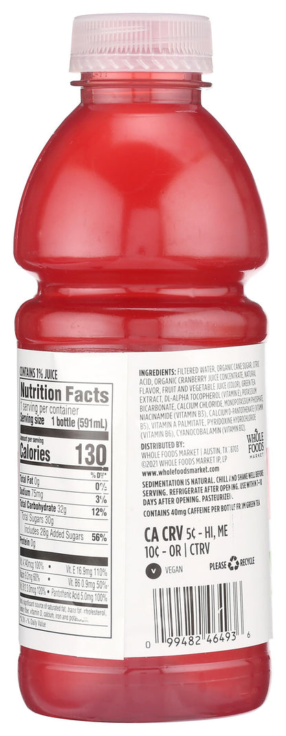 365 by Whole Foods Market, Nutrient Enhanced Water, Cranberry + Antioxidants, 20 Fl Oz