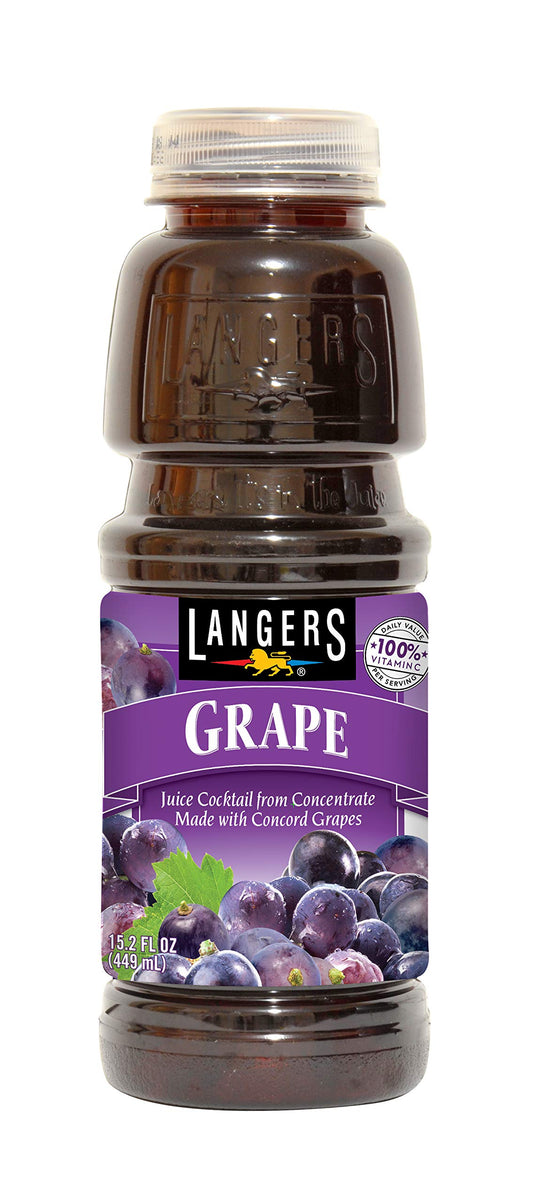 Langers Grape Juice Cocktail, 15.2 Fl Oz (Pack of 12)