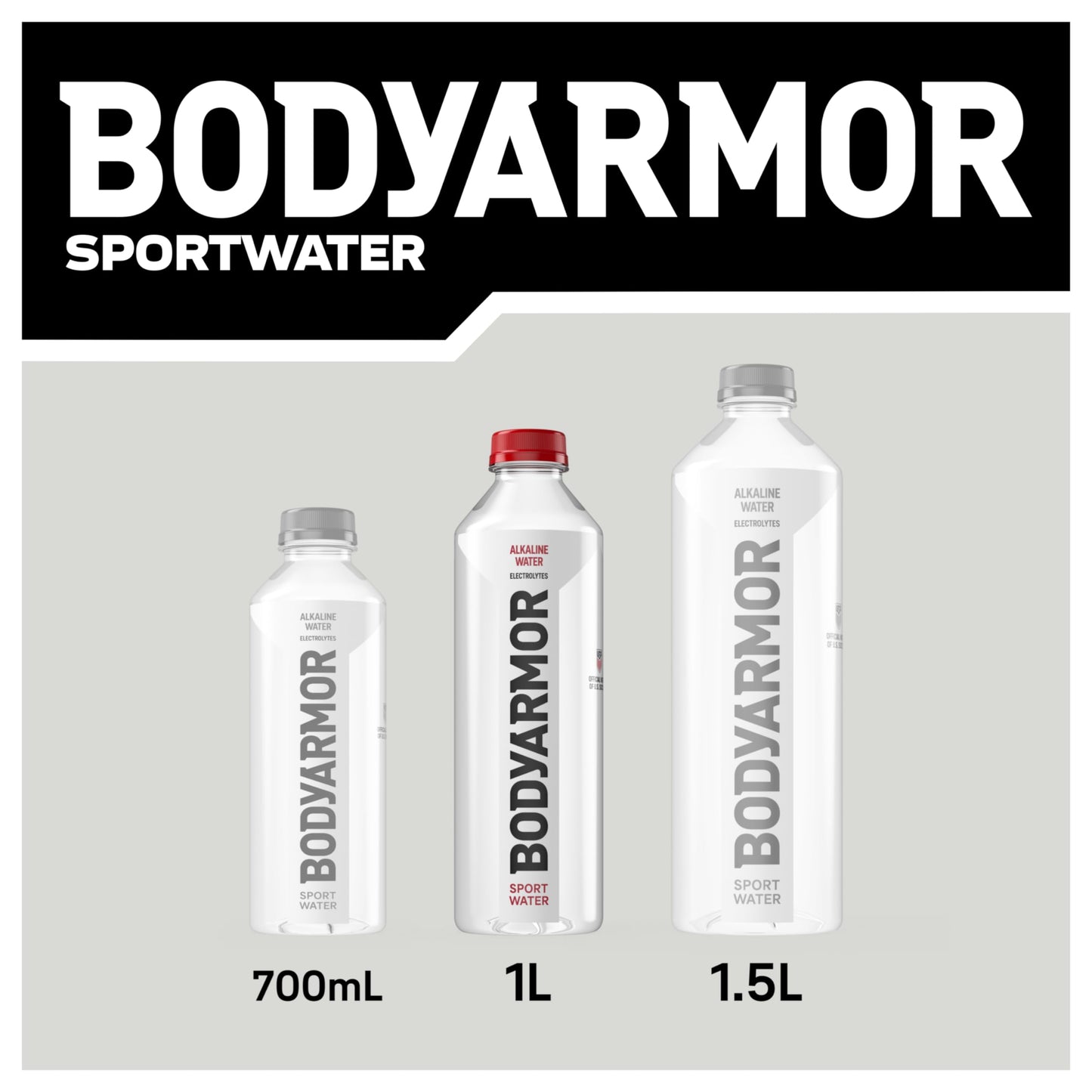 BODYARMOR SportWater Alkaline Water, Superior Hydration, High Alkaline Water pH 9+, Electrolytes, Perfect for your Active Lifestyle, 1 Liter (Pack of 12)