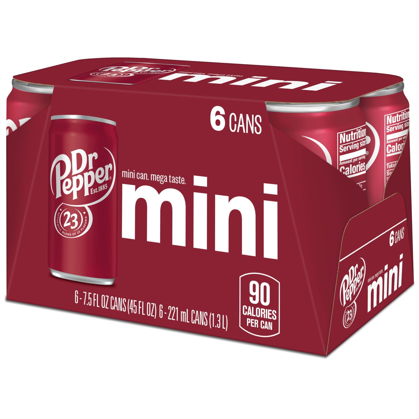 DR PEPPER - MINI CANS, 7.5 OZ, 6 PK