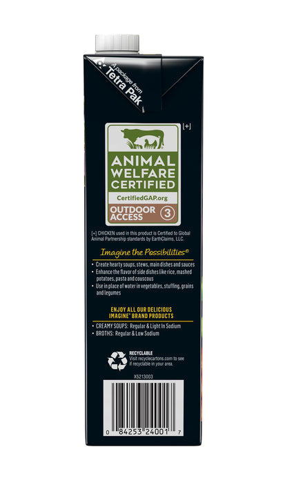 Imagine Organic Low Sodium Free Range Chicken Broth, 32 fl oz (Pack of 6)