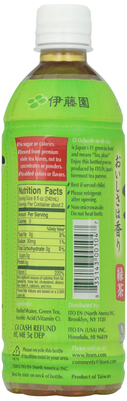 Ito En, Tea Green Japanese Oi Ocha, 16.9 Fl Oz