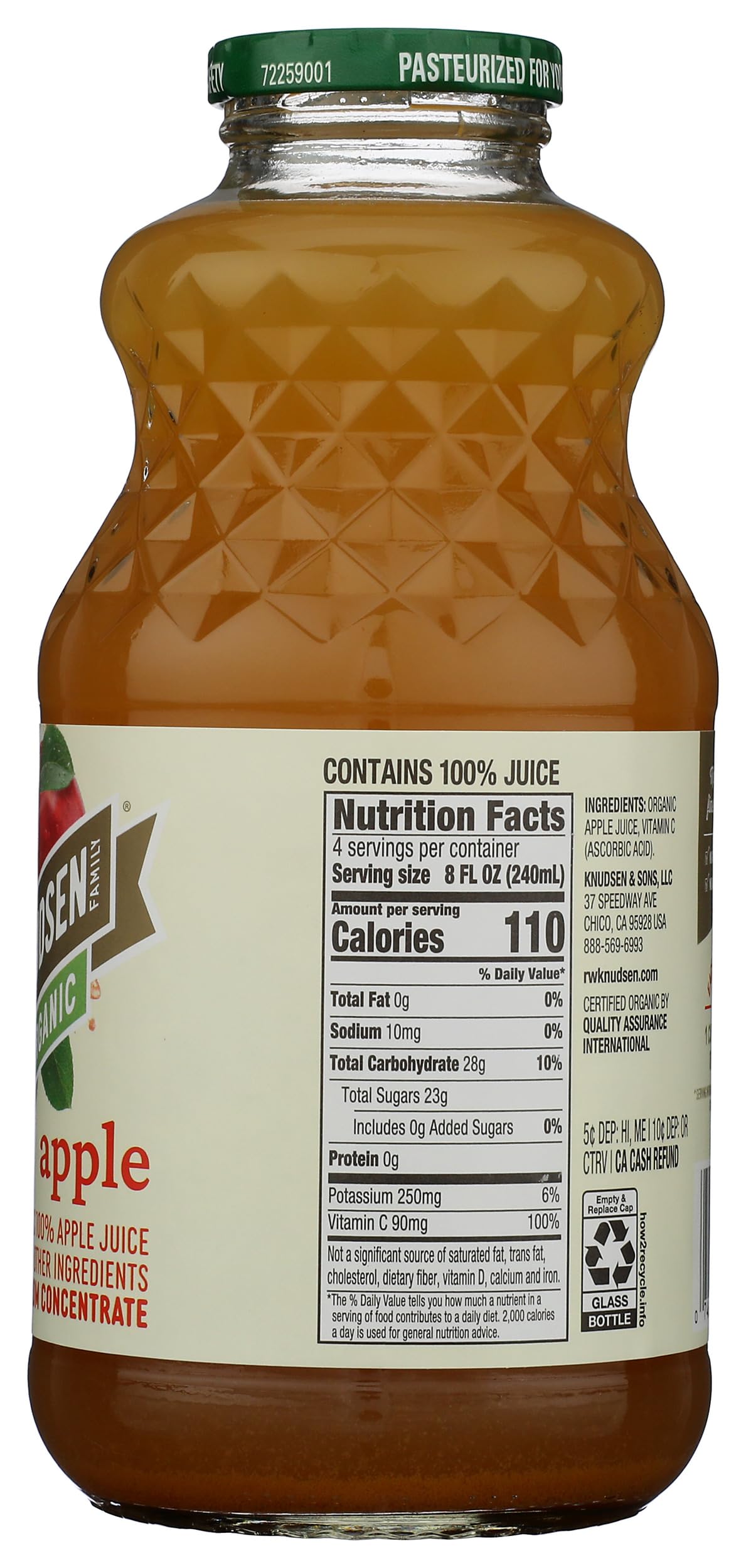 R.W. Knudsen, Organic Apple Juice, 32 Fl Oz