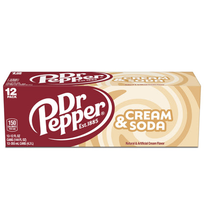 DR PEPPER - & CRÈME SODA, 12 OZ, 12 PK
