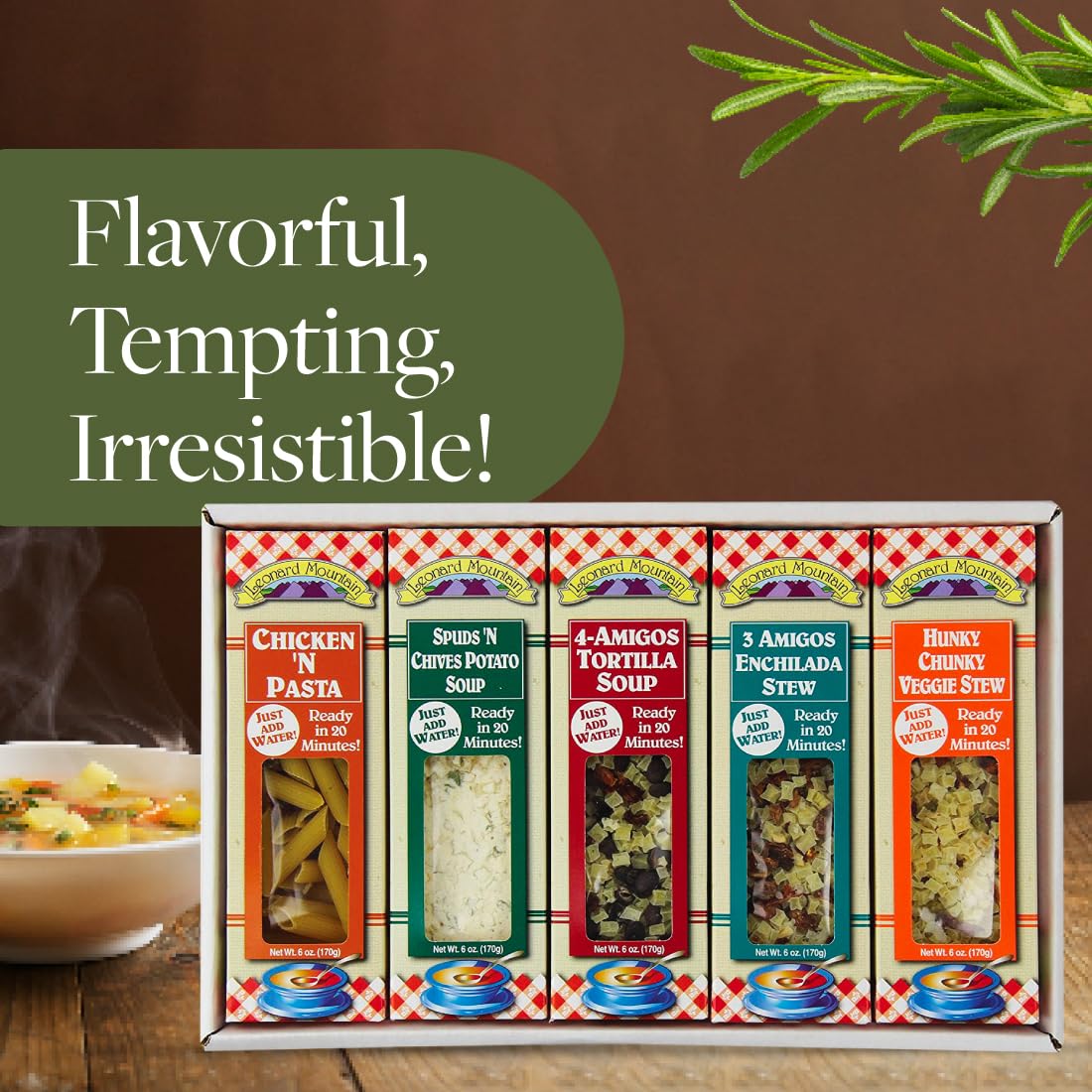 Leonard Mountain Soup Sampler Dry Soup Mix, 5 count