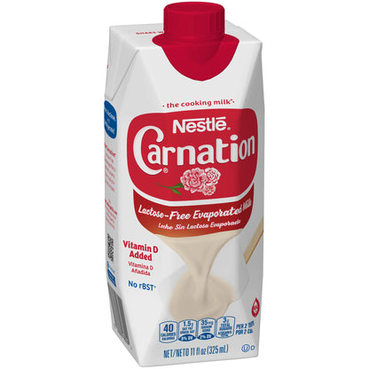 Nestlé Carnation Lactose-Free Evaporated Milk, Vitamin D Added, Shelf_Milk, Evaporated_Milk, (Pack of 16)