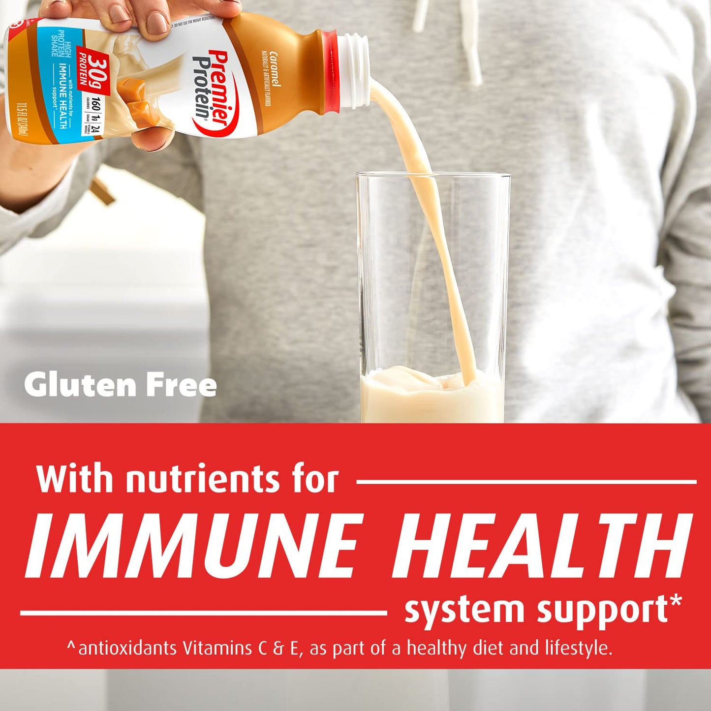 Premier Protein Shake Limited Edition 30g 1g Sugar 24 Vitamins Minerals Nutrients to Support Immune Health & Premier Liquid Protein Shake