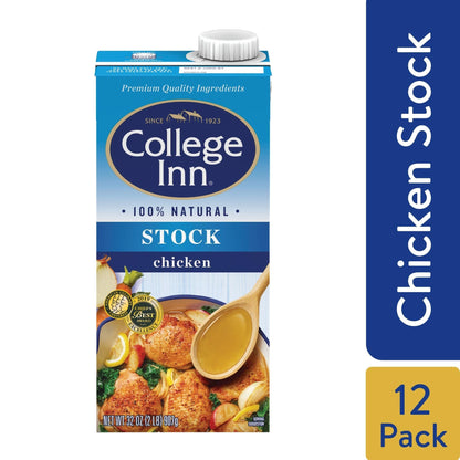 COLLEGE INN Chicken Stock, 32 oz (Pack of 12) Carton