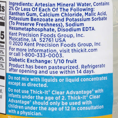 Thick-It Clear Advantage Thickened Water - Moderately Thick/Honey, 8 oz Bottle (Pack of 1)