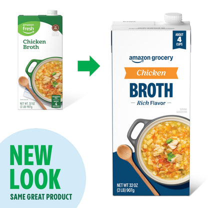 Amazon Grocery, Chicken Broth, 32 Oz