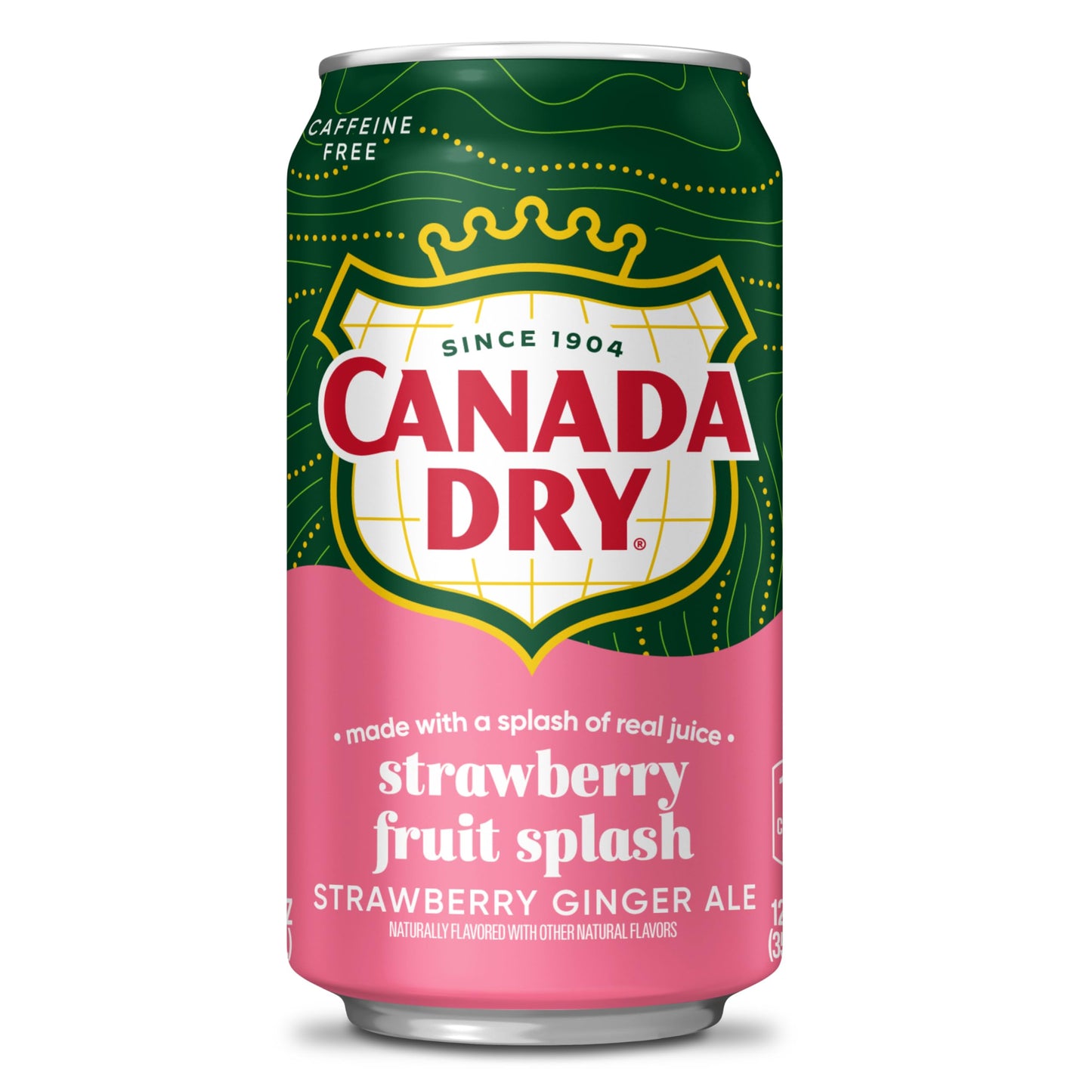 Canada Dry Fruit Splash Strawberry Ginger Ale Soda, 12 fl oz cans, 12 pack