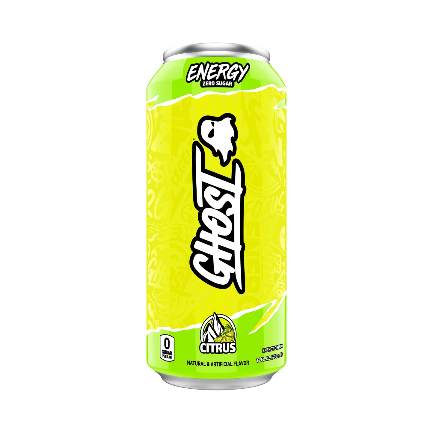 GHOST Energy Drink - Single Can, Citrus 16oz - Energy & Focus & No Artificial Colors - 200mg Natural Caffeine, L-Carnitine & Taurine - Gluten-Free & Vegan