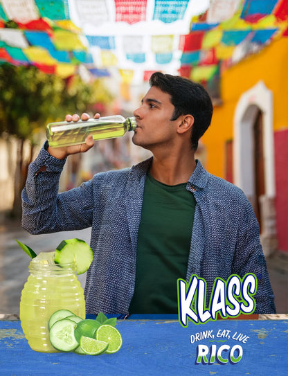 Klass Aguas Frescas, Powdered Drink Mix, 40 Singles Zero Sugar & Caffeine-Free Powder Packets, Water Drink Mix, Flavor: Cucumber Limeade - 5 Calories Per Packet & Natural Flavors
