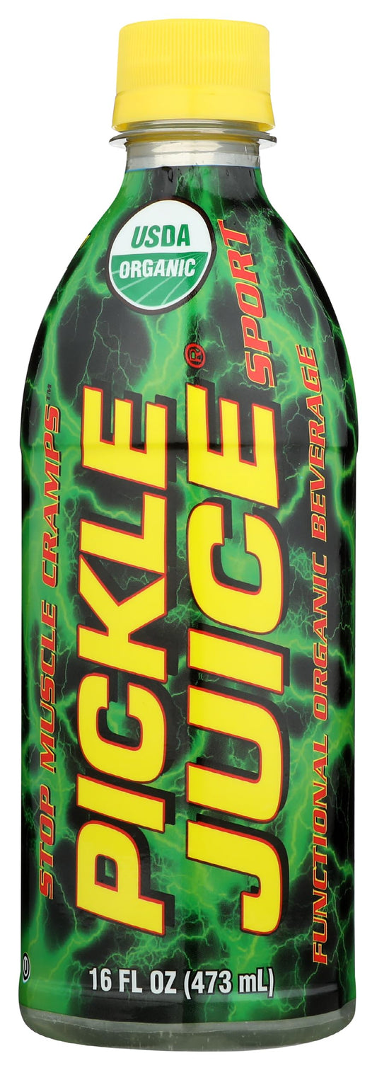 Pickle Juice Sport Bottle, USDA Organic, 16 Ounces (Pack Of 12)