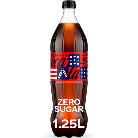 Coke Zero Sugar Diet Soda Soft Drink, 1.25 Liter Bottle