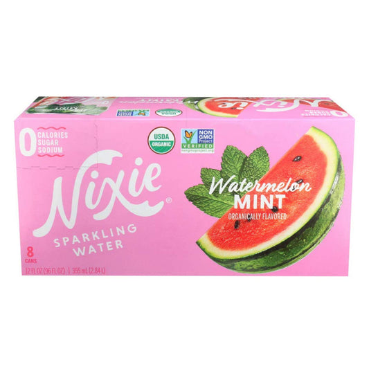 Nixie Organic Watermelon Mint Sparkling Water 8 Pack, 12 FZ