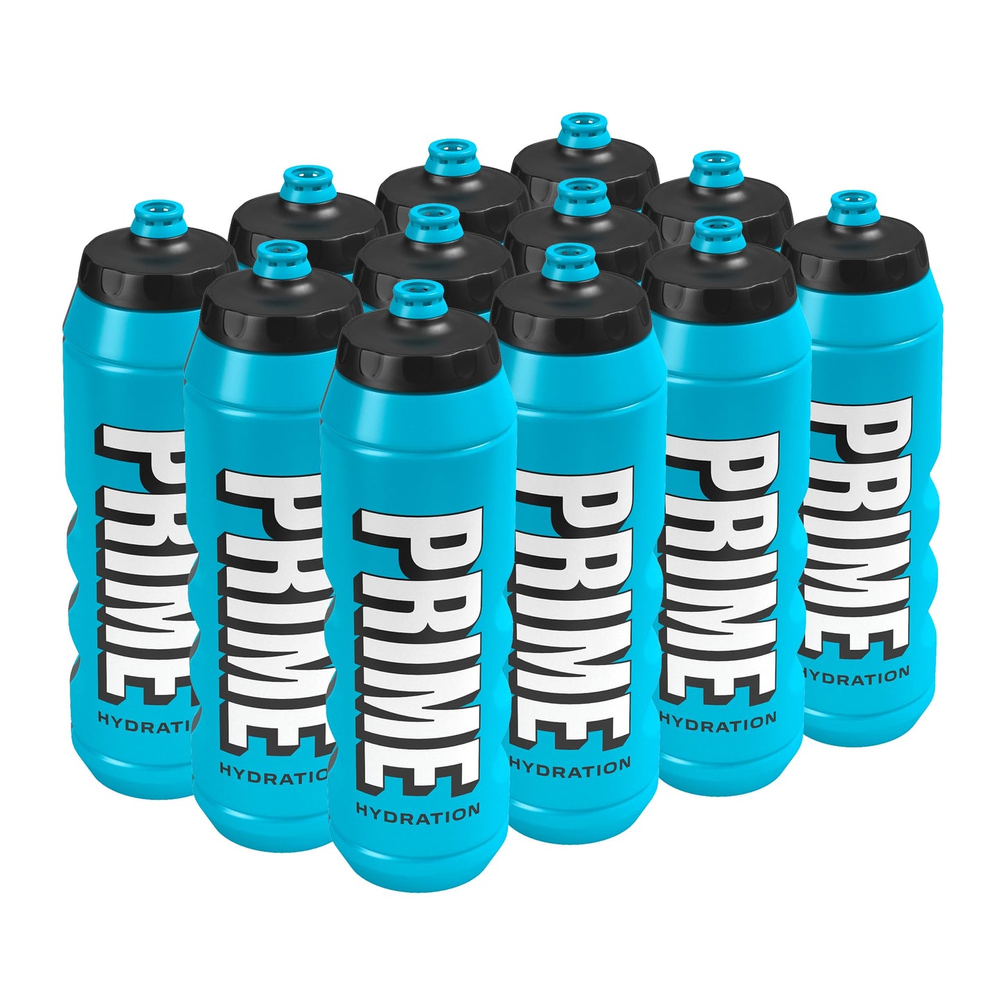 PRIME HYDRATION, Berry Freeze, Cherry Freeze, & Ice Pop Sports Drinks, 12 Fl Oz, 15 Variety Pack & PRIME 32 oz Blue Squeeze Sports Water Bottles 12 Pack Bundle