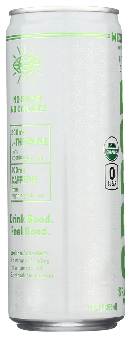 Ardor Organic Mexican Lime Sparkling Energy Water, 12 FZ