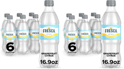 Fresca Grapefruit Citrus Sparkling Soda Water | Bottles | 16.9 fl oz | 12 Pack