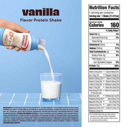 Bundle of Premier Protein Shake, Vanilla, 30g Protein, 1g Sugar, 11.5 Fl Oz (Pack of 12) + Premier Protein Shake, Chocolate, 30g Protein 1g Sugar 11.50 fl oz (Pack of 12)