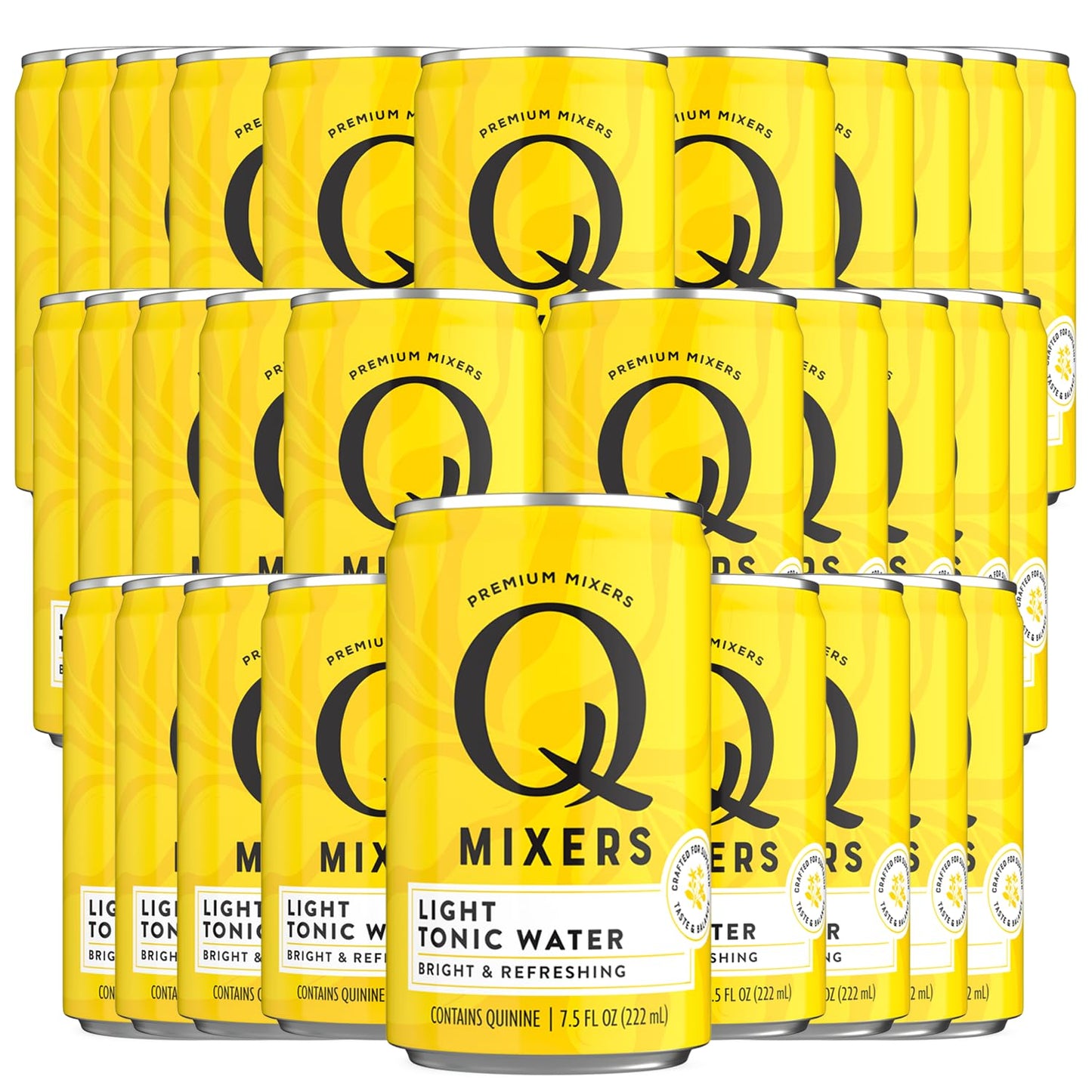 Q Mixers Light Tonic Water Premium Cocktail Mixer Made with Real Ingredients 7.5oz Can | 30 PACK