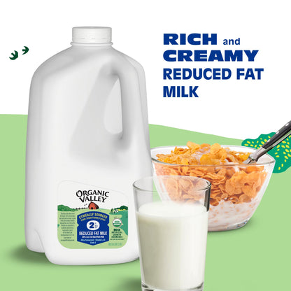Organic Valley® Organic 2% (Reduced Fat) Milk — Pasture Raised, Non GMO — 128 oz (Gallon)