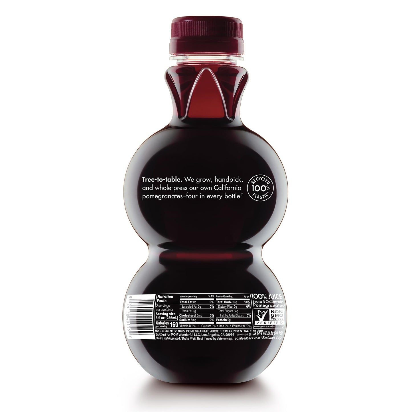 POM Wonderful 100% Pomegranate Juice, 16 Ounce Bottle