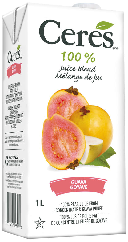 Ceres 100% All Natural Pure Fruit Juice Blend , Rich in Vitamin C, Guava 33.8 Fl Oz