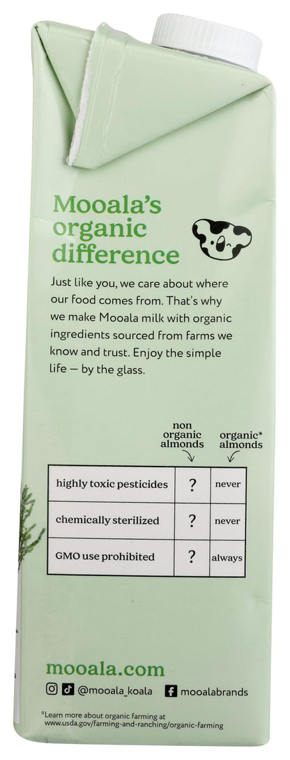 Mooala Brands Plant Based Beverage, Unsweetened Original Almondmilk (6 Pack) | Organic Plant Based Beverage | Dairy Free, Gluten Free, Organic, Kosher |