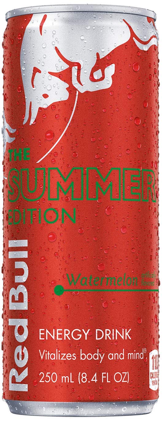 Red Bull Red and Yellow Edition Watermelon and Tropical Energy Drink Bundle, 8.4 Fl Oz, 48 Cans
