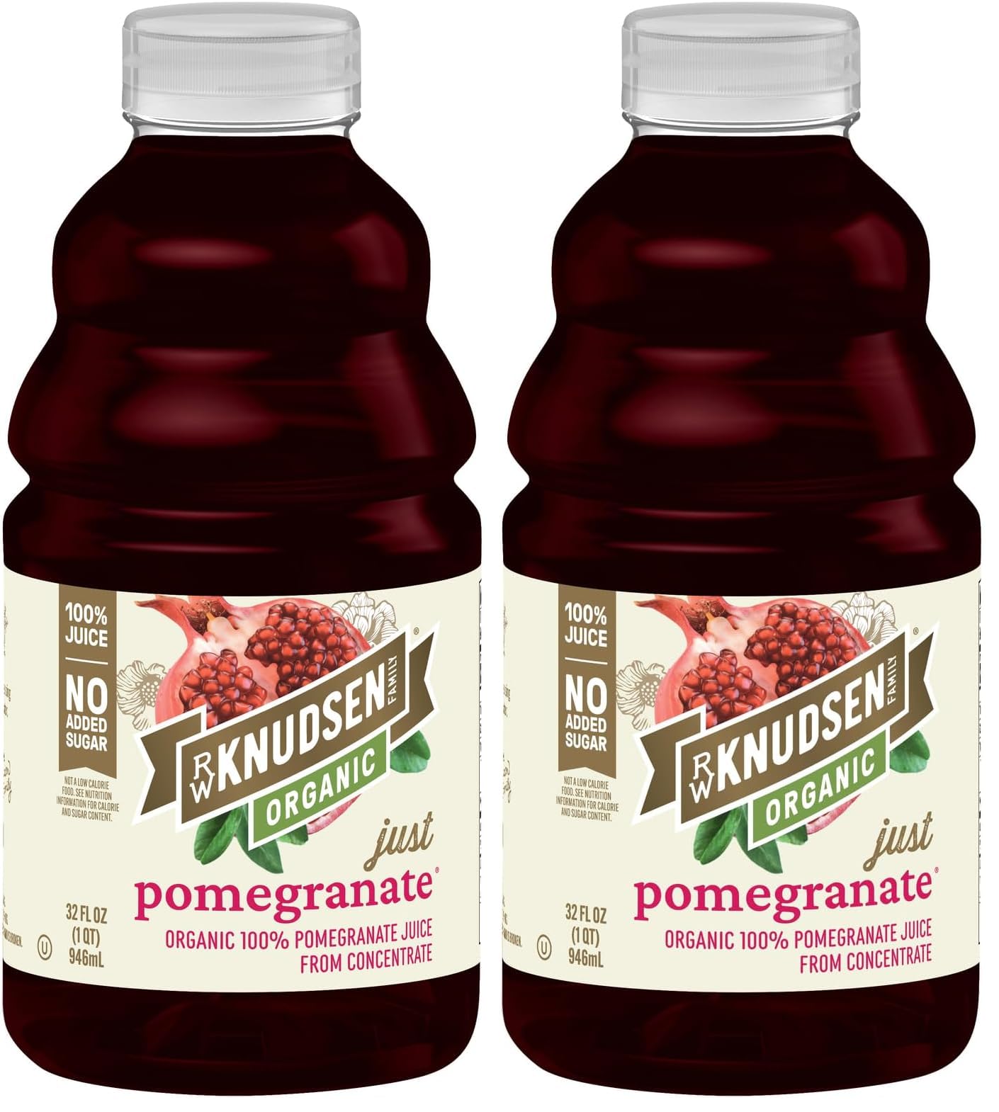 R.W. Knudsen Organic Pomegranate Juice from Concentrate, 32 fl oz (Pack of 2)