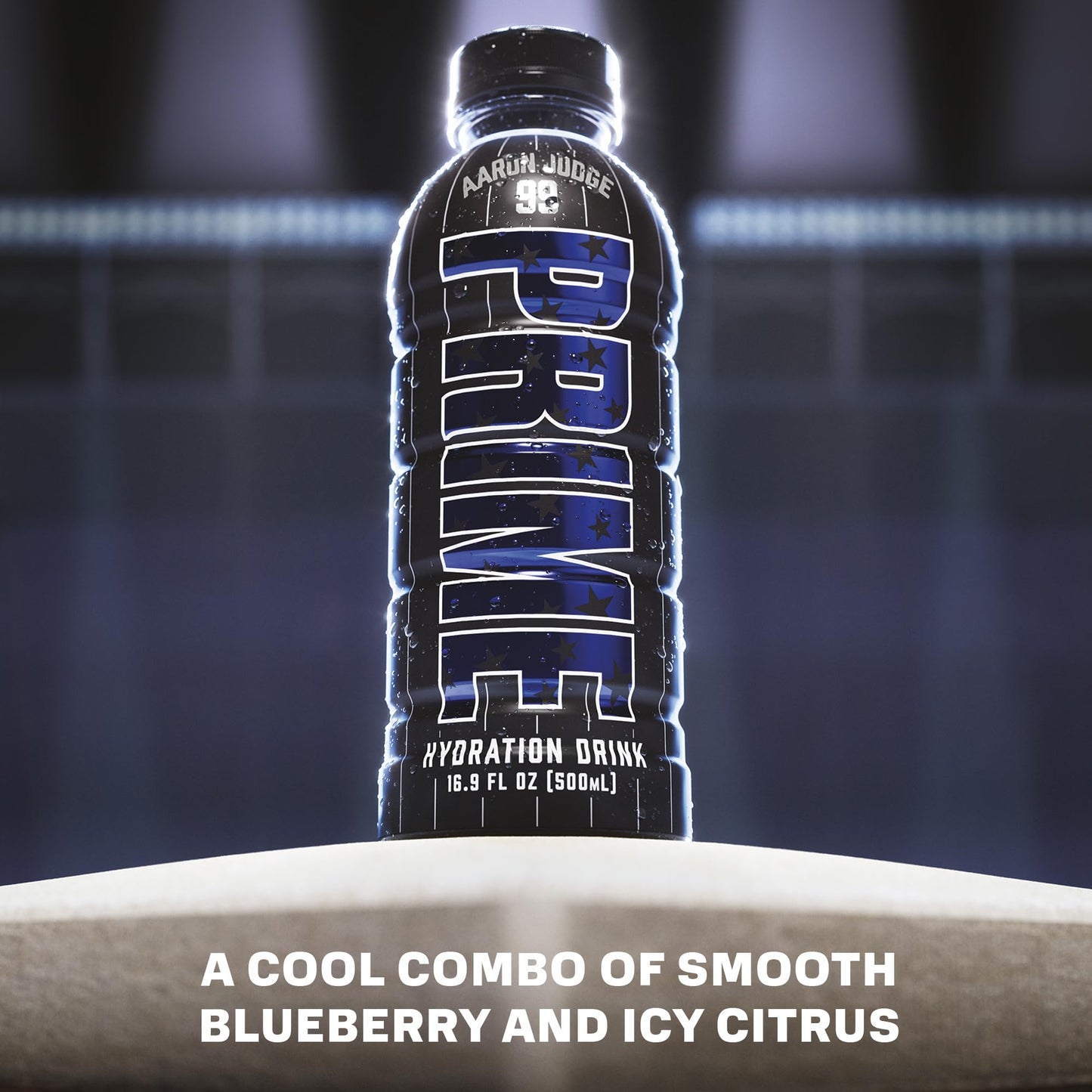 PRIME Hydration Aaron Judge, Sports Drinks, Electrolyte Enhanced for Replenishing Fluids, 250mg BCAAs, B Vitamins, Antioxidants, Low Sugar, 16.9 Fl Oz, 12 Pack