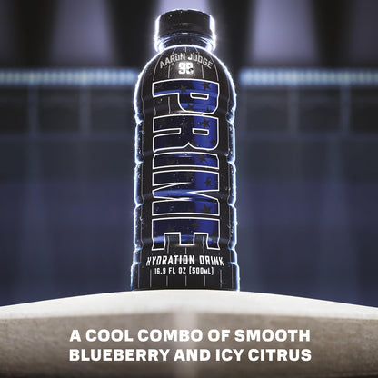 PRIME Hydration Aaron Judge, Sports Drinks, Electrolyte Enhanced for Replenishing Fluids, 250mg BCAAs, B Vitamins, Antioxidants, Low Sugar, 16.9 Fl Oz, 12 Pack