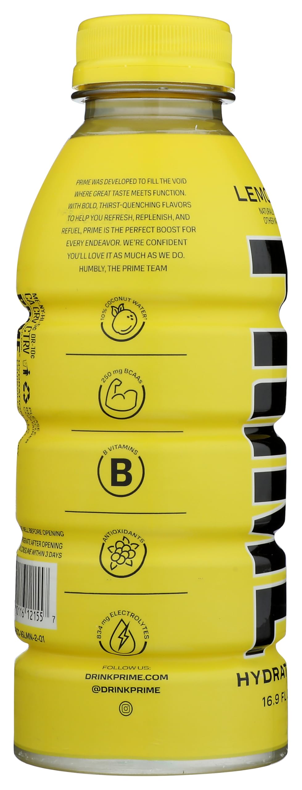 PRIME HYDRATION LEMONADE 16oz BTL