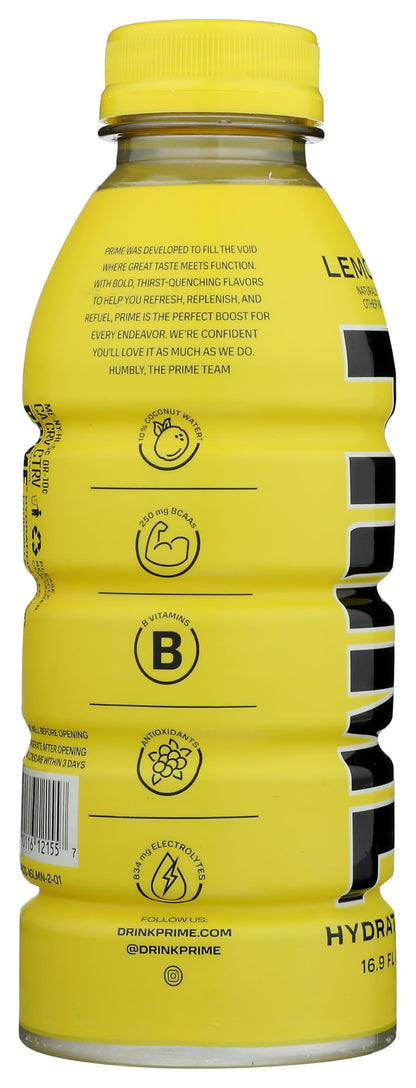 PRIME HYDRATION LEMONADE 16oz BTL