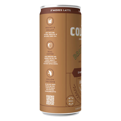 La Colombe Coffee, S'mores Latte, Cold Brew Draft Latte, 11 fl oz Cans (Pack of 12)