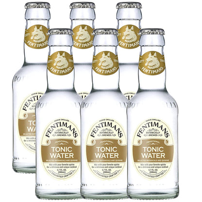 Fentimans Botanically Brewed Natural Tonic Water, 6.7 fl oz Bottles – Premium Mixer for Cocktails & Refreshing Drinks