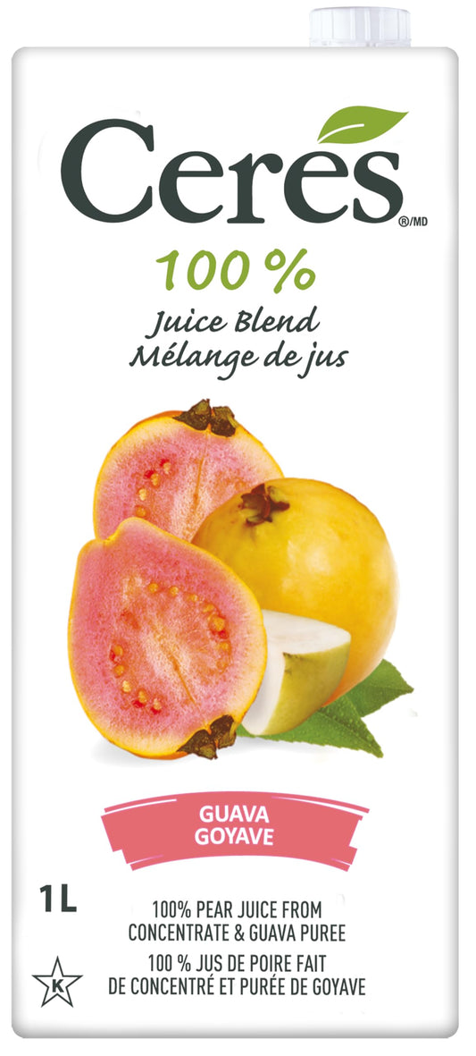 Ceres 100% All Natural Pure Fruit Juice Blend , Rich in Vitamin C, Guava 33.8 Fl Oz