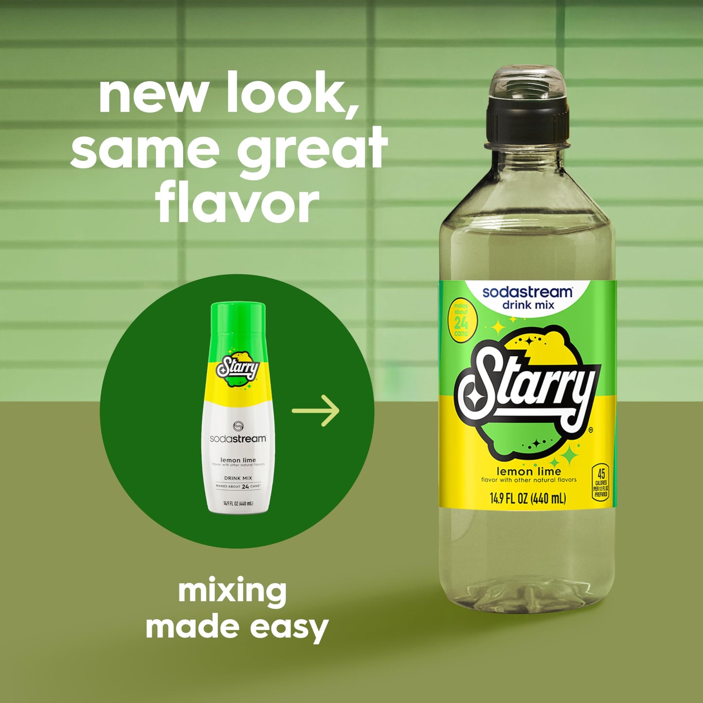 SodaStream® Starry ® New Pour Bottle Beverage Mix 14.9 Fl Oz (Pack of 4)