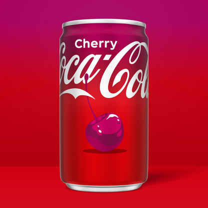 Coca-Cola Cherry Soda Soft Drink Fridge Pack Mini Cans, 7.5 fl oz, 10 Pack