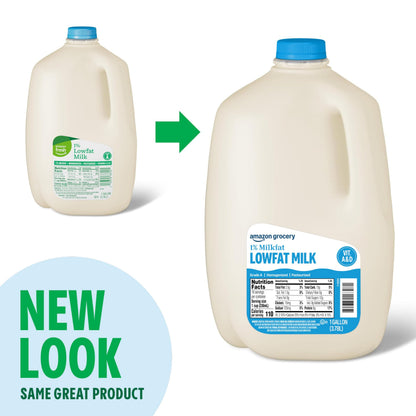 Amazon Grocery, 1% Milkfat Lowfat Milk, 1 Gallon