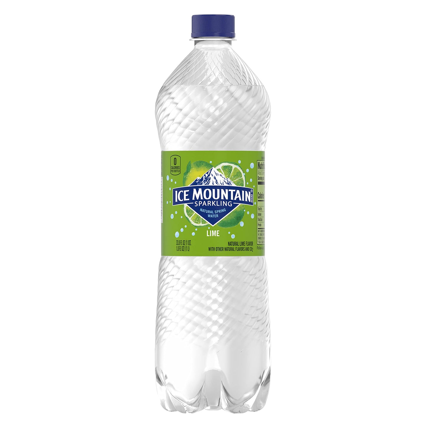 Ice Mountain Sparkling Water, Zesty Lime, 33.8 oz. Bottle