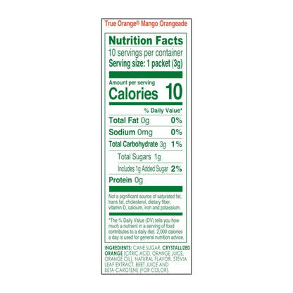 True Citrus Orange, Mango, 1.06 oz, (Pack of 10, 0.11 oz each)