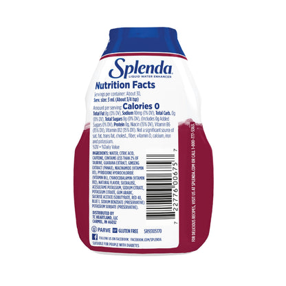 SPLENDA Energy Liquid Water Enhancer Drops, Sugar Free, Zero Calorie, Natural Flavor, Concentrated Drink Mix, 3.11 Fl Oz Each Bottle (Black Cherry, 2 Pack)