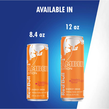 Red Bull Energy Drink, Amber Edition Strawberry Apricot, 12 fl oz