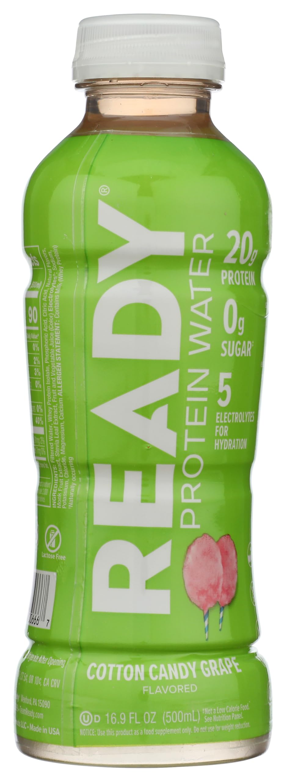 COME READY Cotton Candy Grape Protein Water, 16.9 FZ