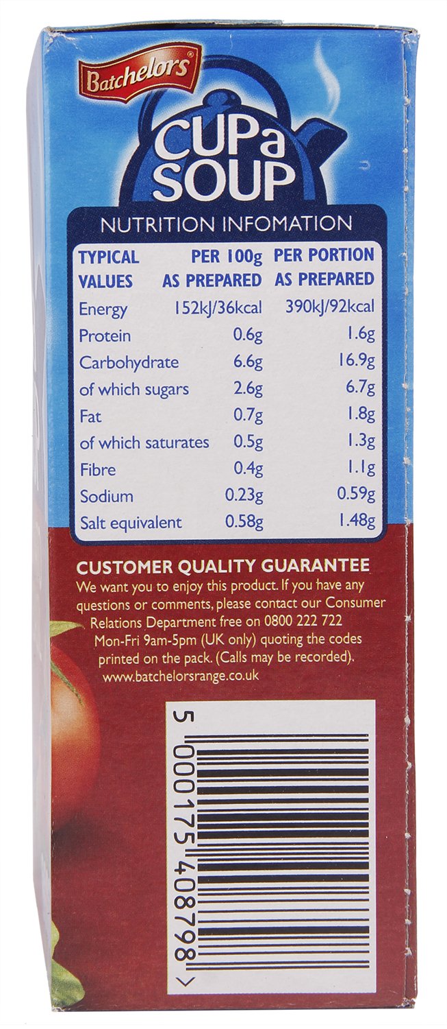 Batchelors Cup a Soup - Rich Tomato and Basil, 104g Carton