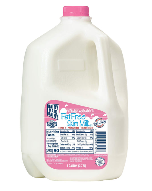 Dairy Maid Dairy Skim Milk, 128 Fl Oz